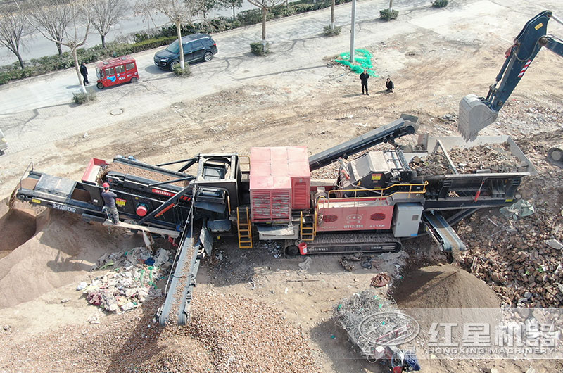 建筑垃圾移動破碎現場 建筑垃圾移動破碎現場