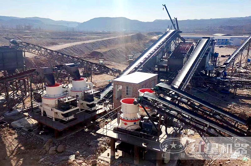 甘肅花崗巖制砂生產線現場 甘肅花崗巖制砂生產線現場