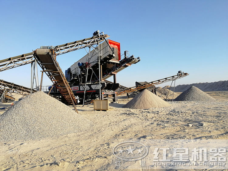 移動(dòng)制砂機(jī)生產(chǎn)圖，多種制砂規(guī)格可以選擇